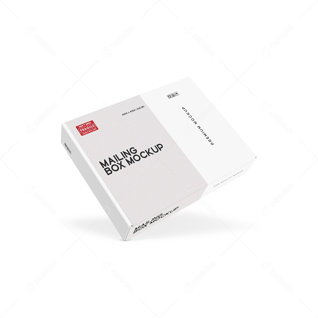 Caixa em Pé Mockup PSD Editável