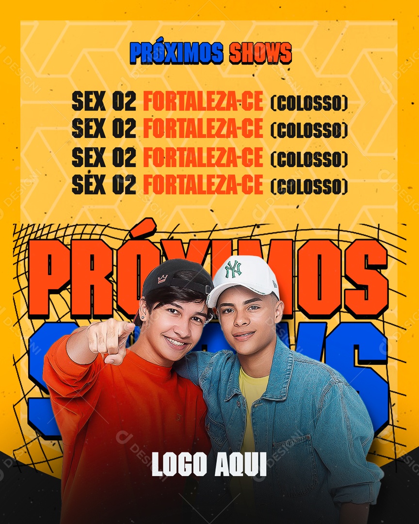 Próximos Shows Flyer Social Media PSD Editável