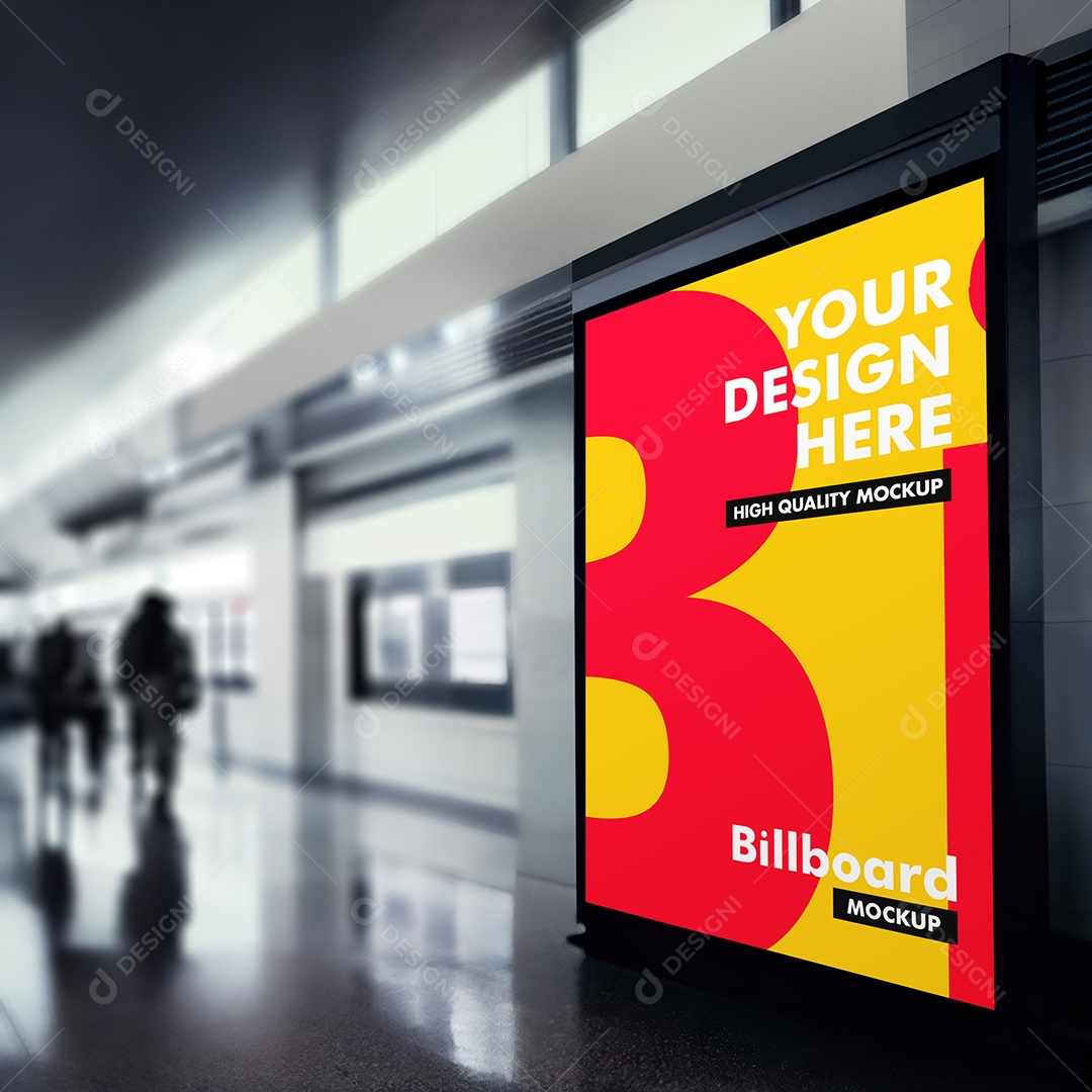 Editable Outdoor Indoor Advertising Mockup PSD