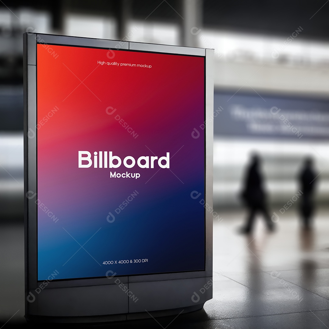 Mockup Outdoor Publicitário em Aeroporto PSD Editável