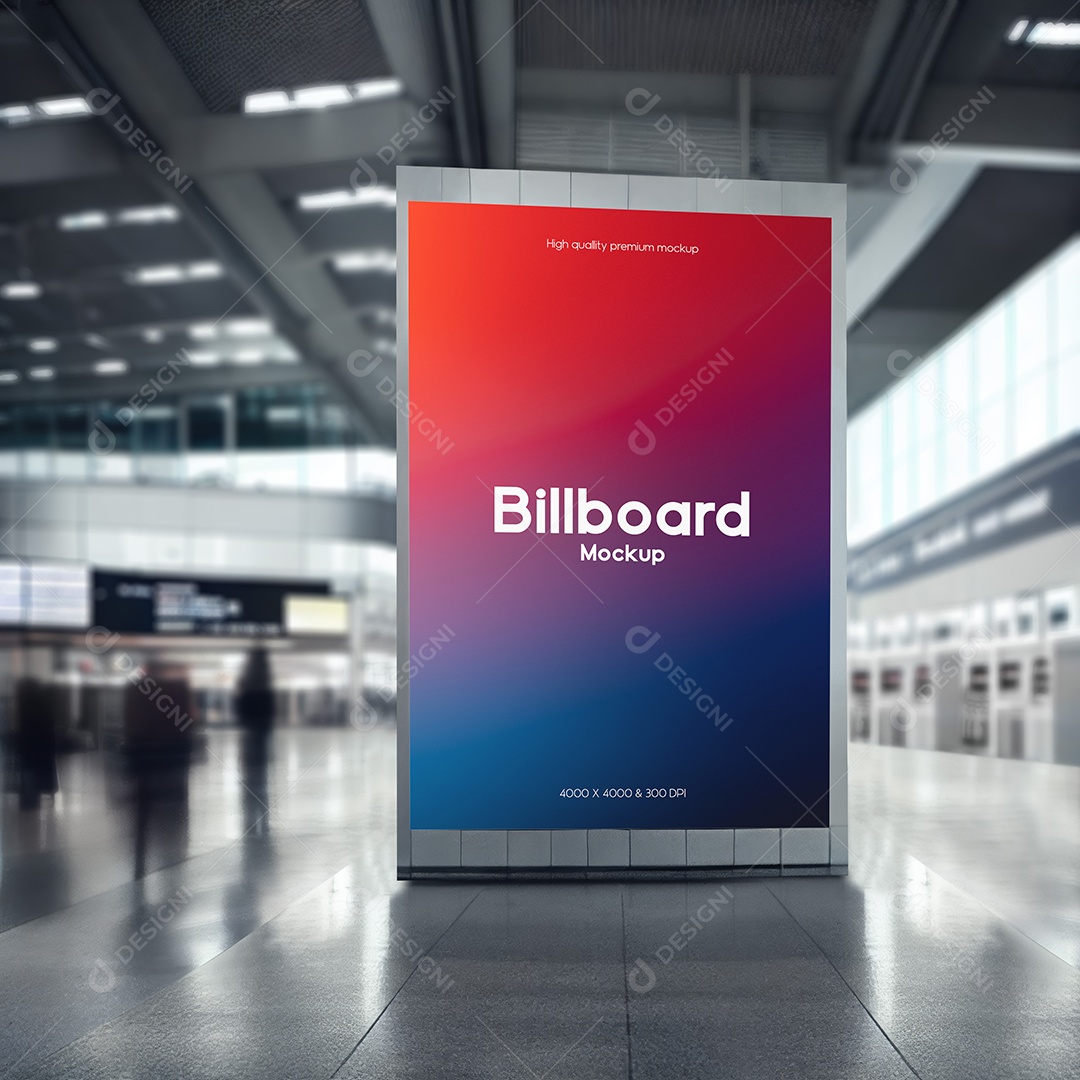 Mockup Outdoor em Aeroporto PSD Editável