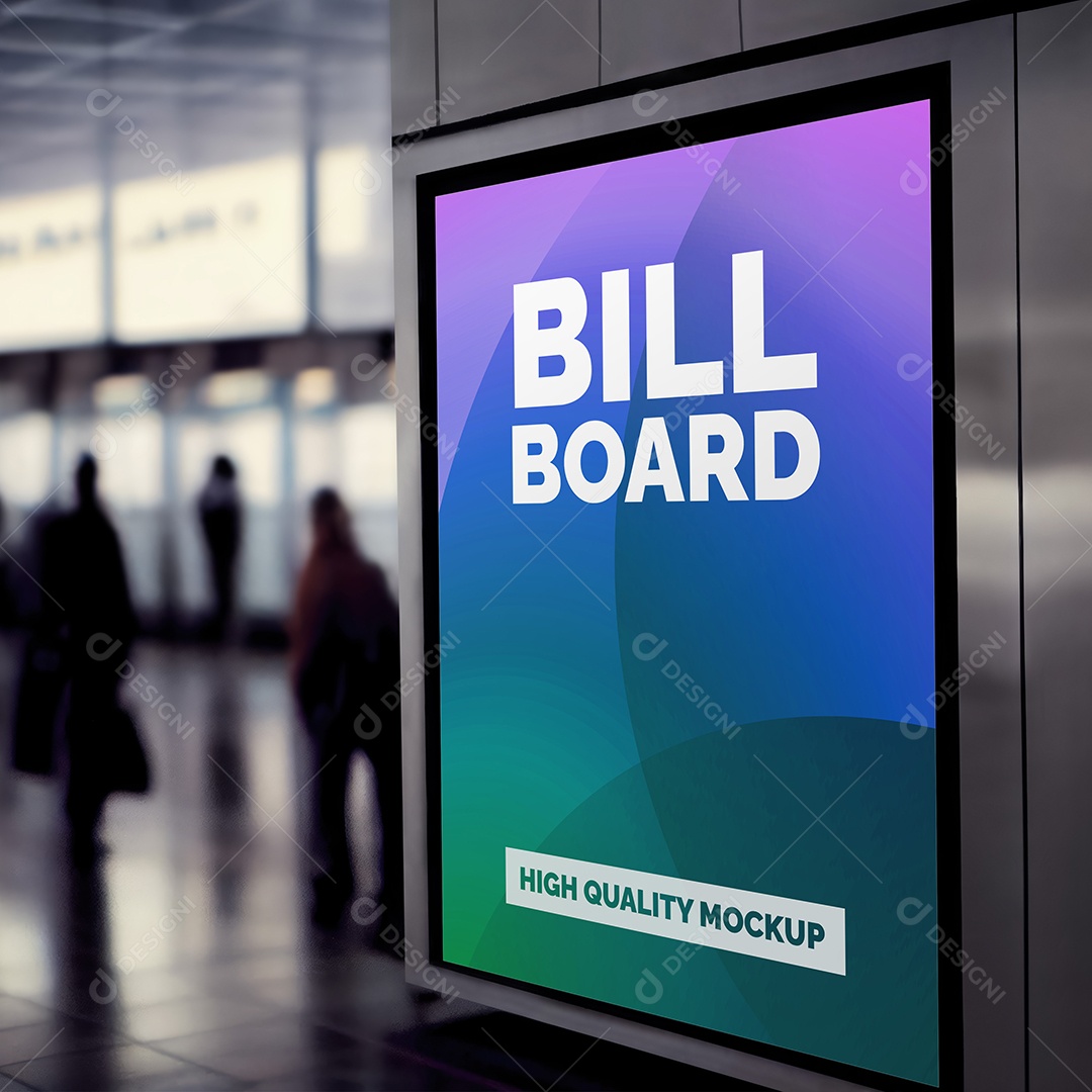 Mockup Outdoor em Aeroporto PSD Editável