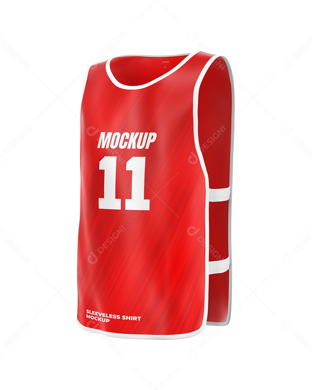 Mockup Colete Sem Manga Visto de Lado PSD Editável