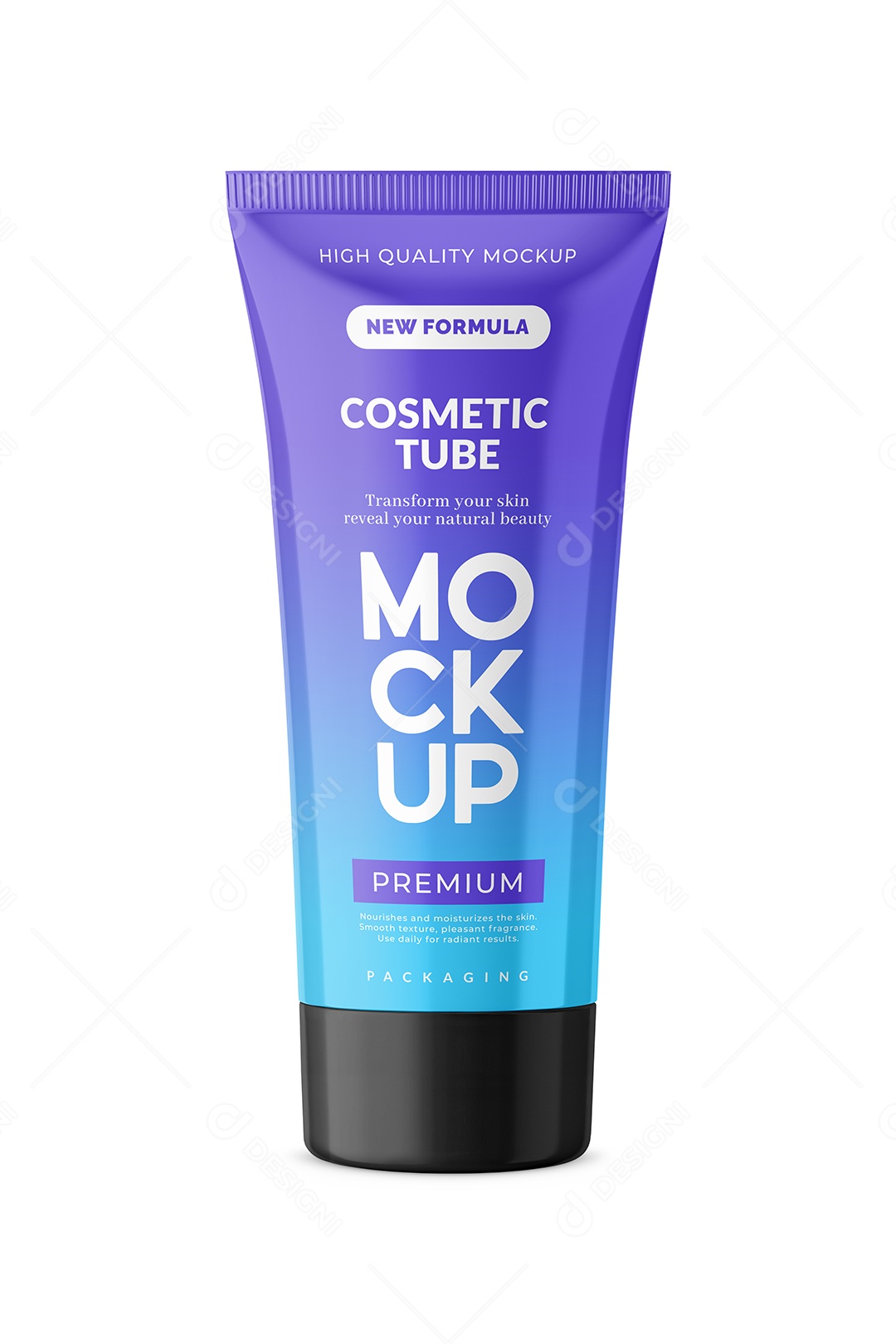 Mockup Brilhoso de Tubo de Cosmético PSD Editável