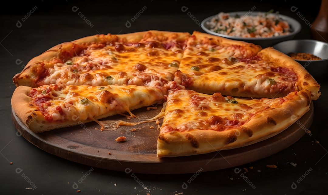 Deliciosa pizza de queijo