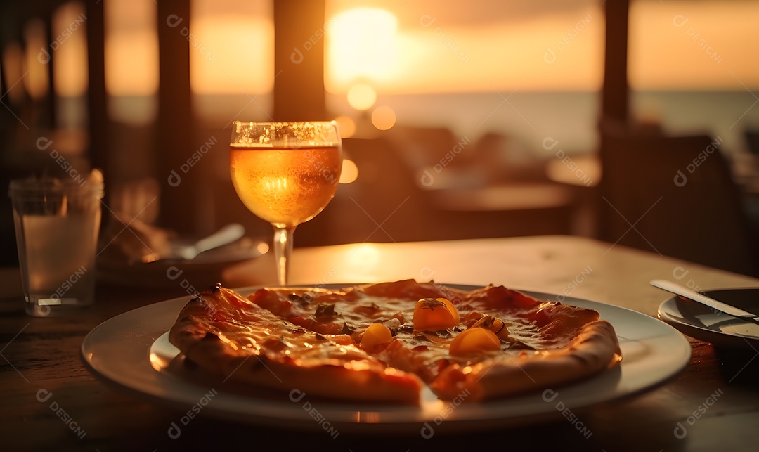 Deliciosa pizza de queijo