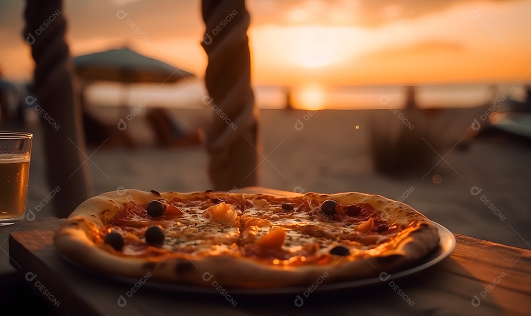 Deliciosa pizza de queijo