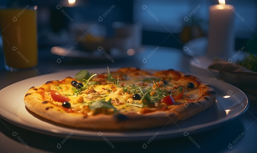 Deliciosa pizza de queijo