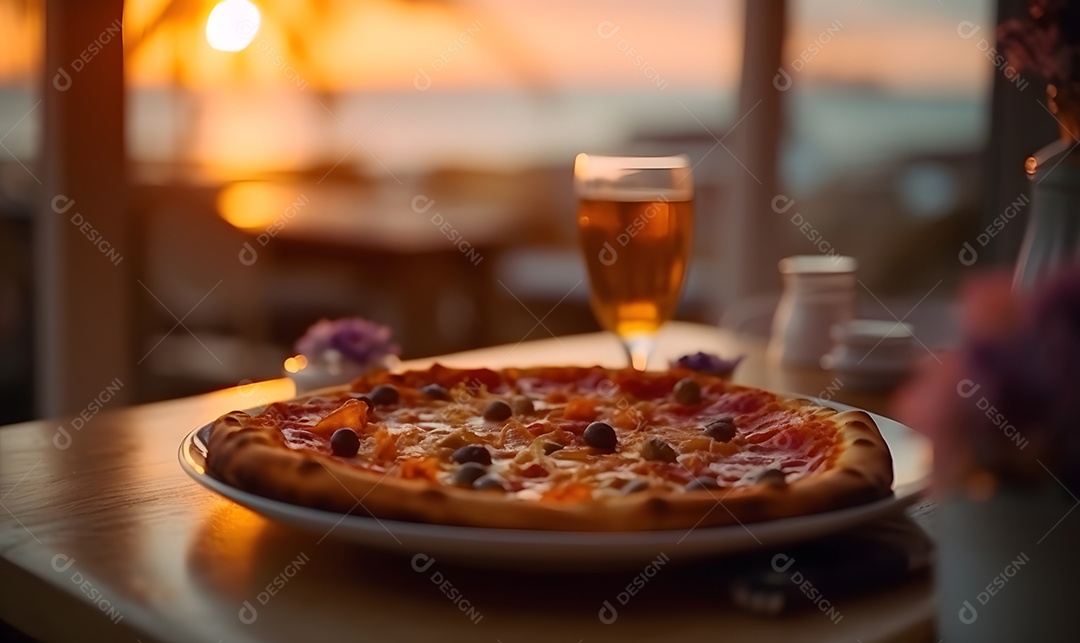 Deliciosa pizza de queijo