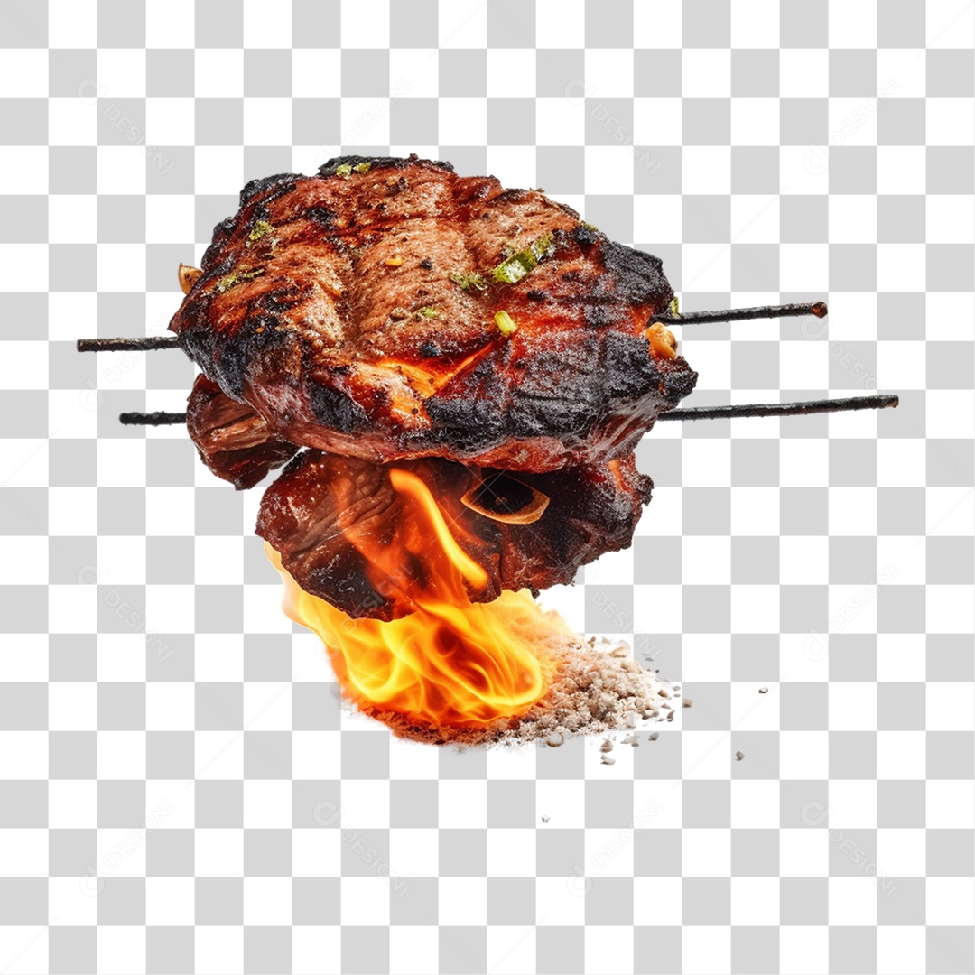 Churrasco Carne Assada PNG Transparente