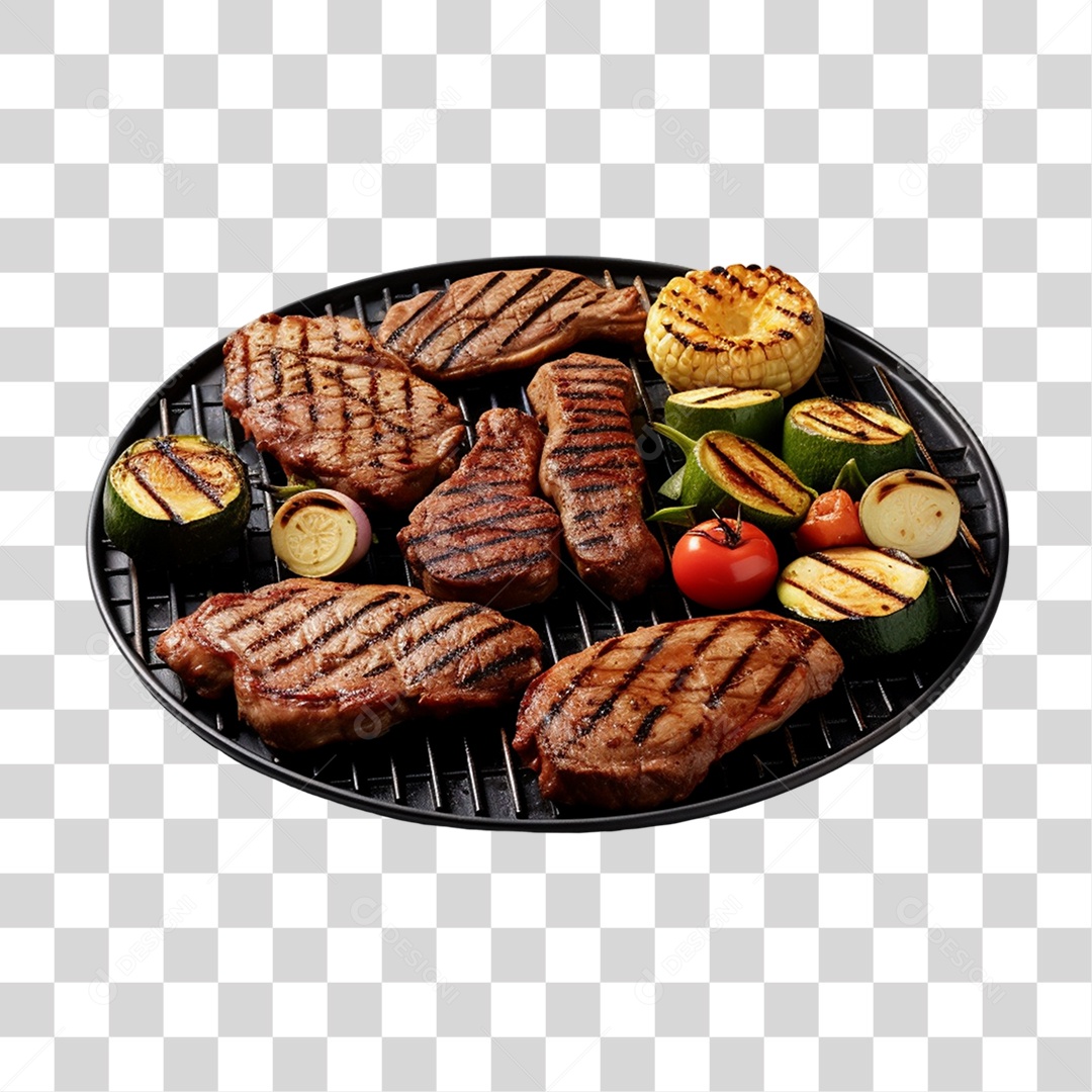 Churrasco Carne Assada PNG Transparente