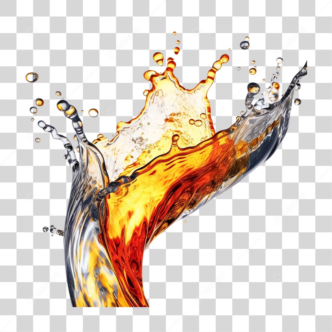 Splash de Óleo PNG Transparente