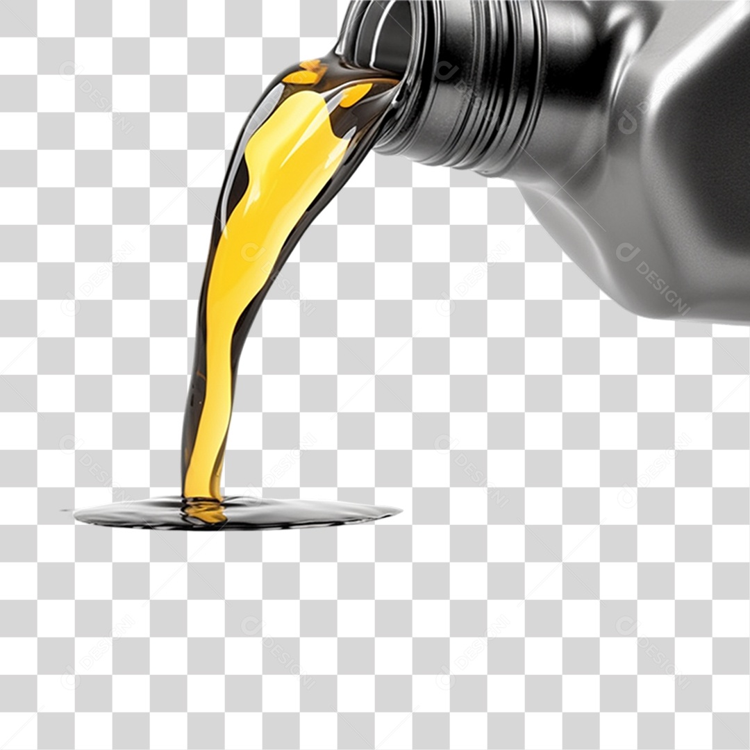 Vidro de Óleo Derramando PNG Transparente