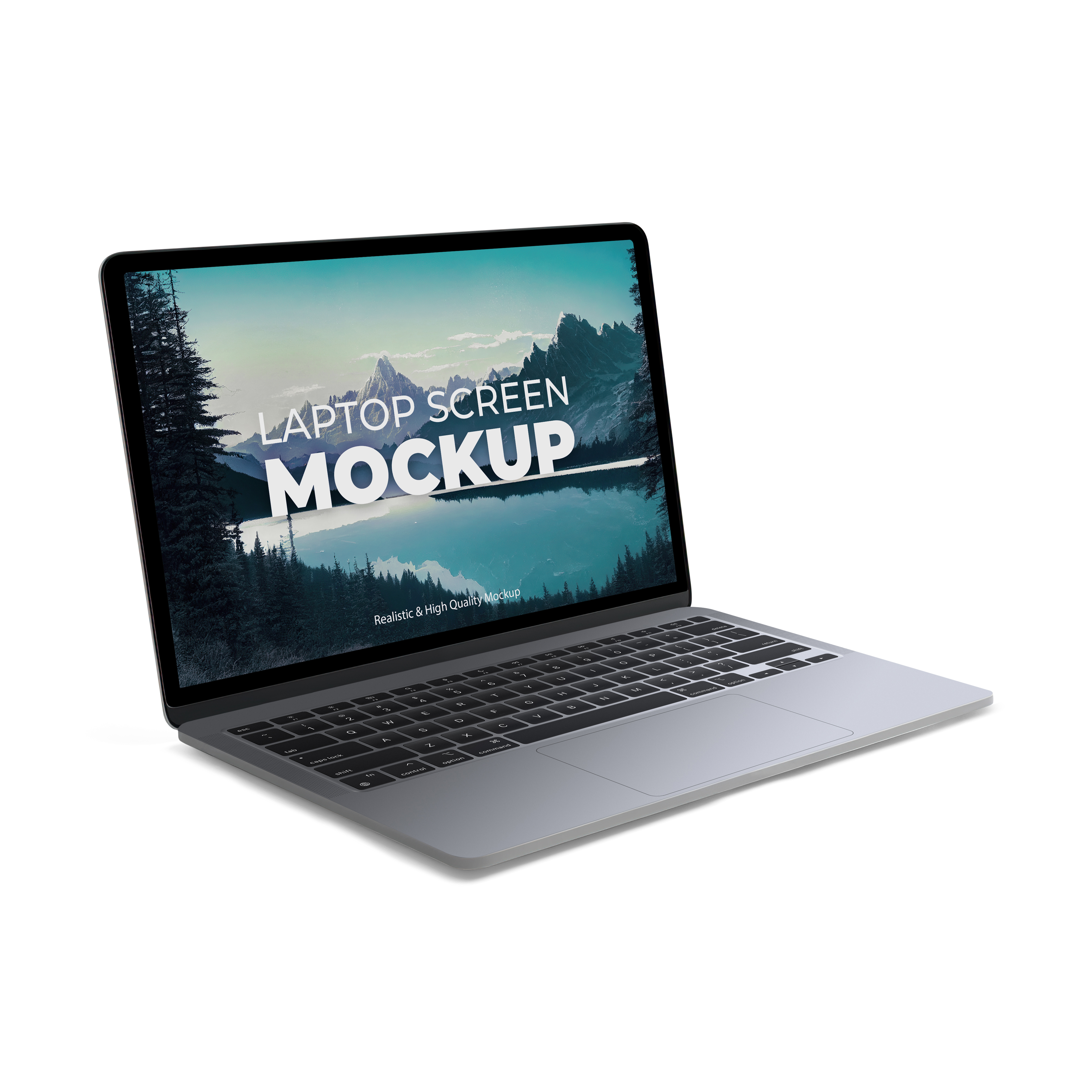 Computador Cinza Mockup PSD Editável