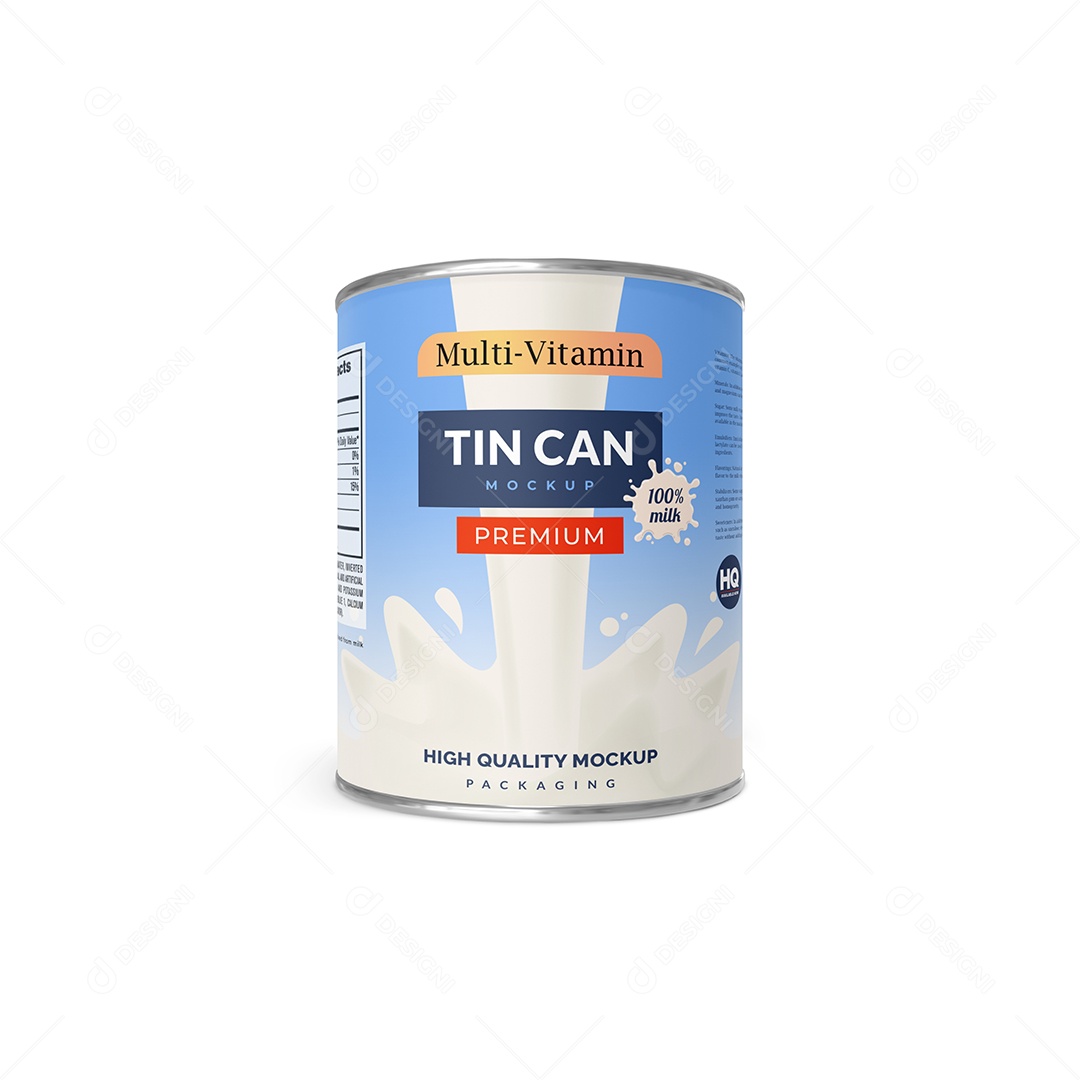 Lata de Alumínio Mockup PSD Editável