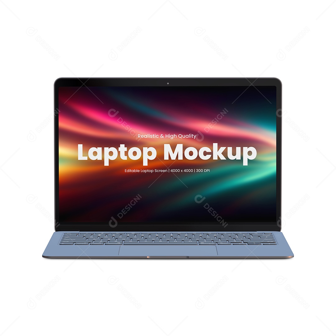 Mockup Computador Aberto PSD Editável