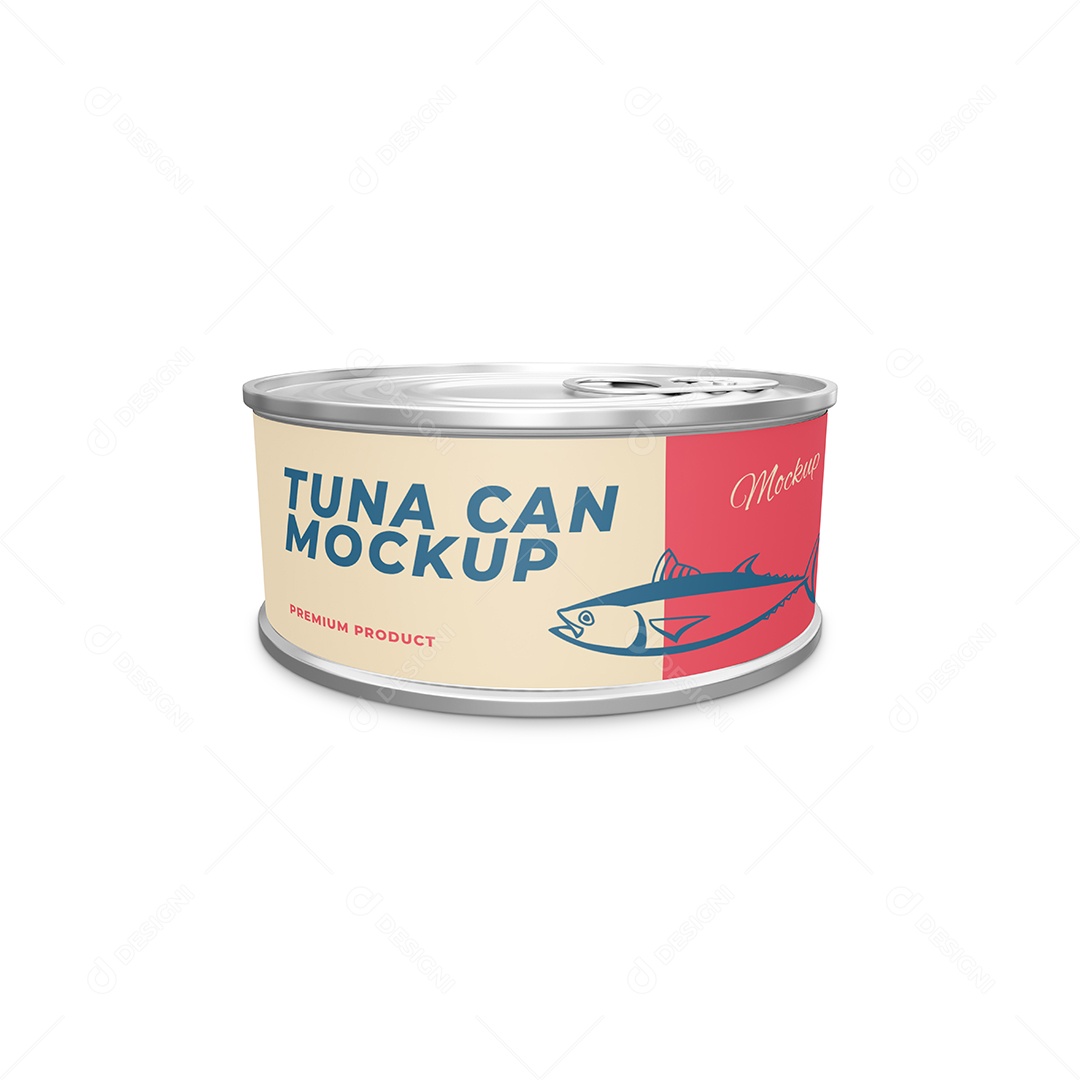 Editable Tuna Can PSD Mockup