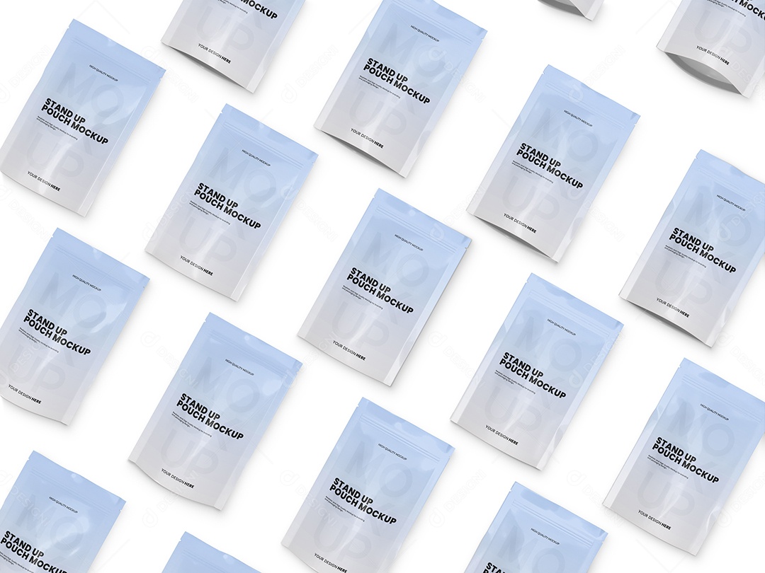 Mockup de Padrão de Embalagem Pouch PSD Editável