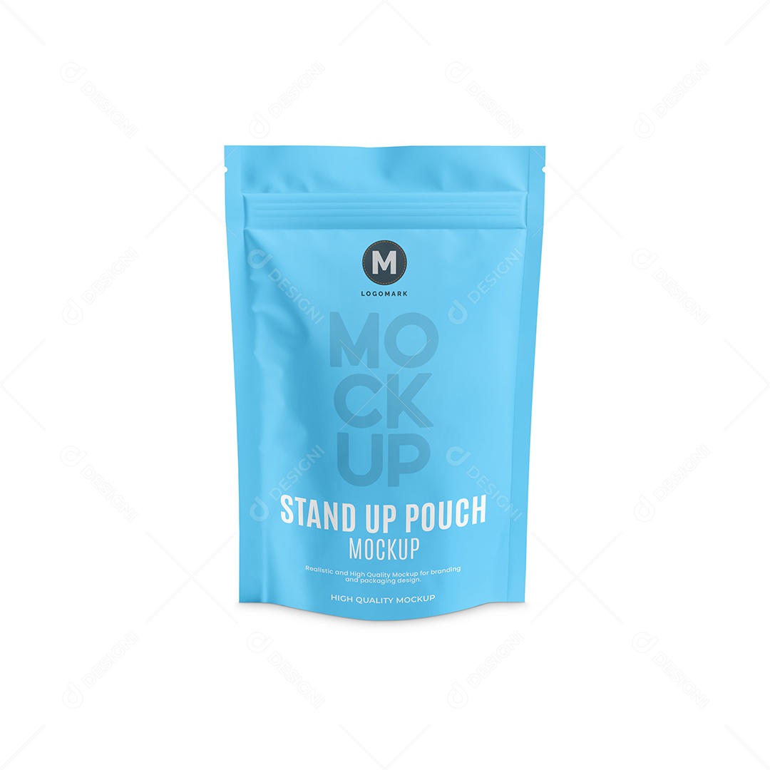 Mockup Fosca de Embalagem Pouch PSD Editável