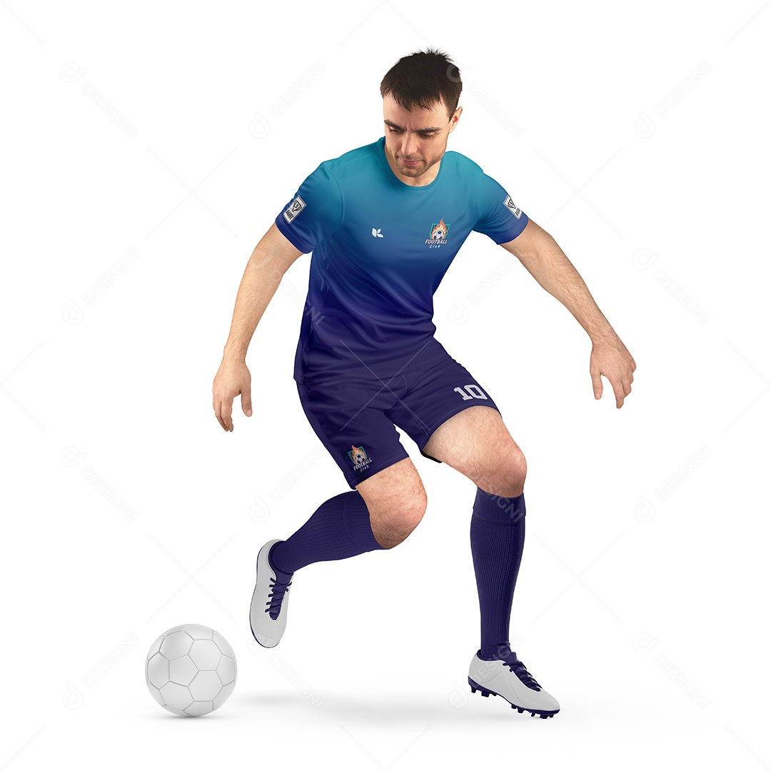 Mockup Uniforme Corpo Inteiro de Futebol PSD Editável