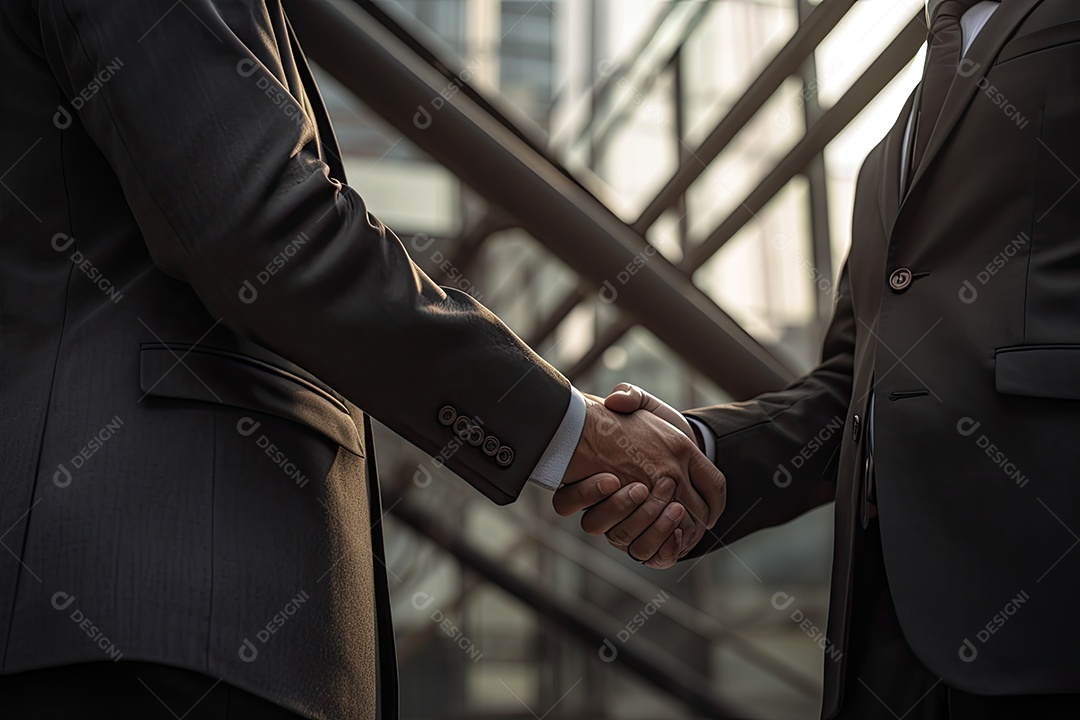 Aperto de mão profissional e confiante.