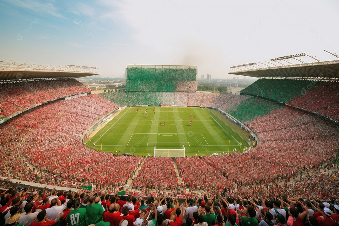 Estádio cheio, times rivais, torcedores fervorosos. Emoção no futebol.