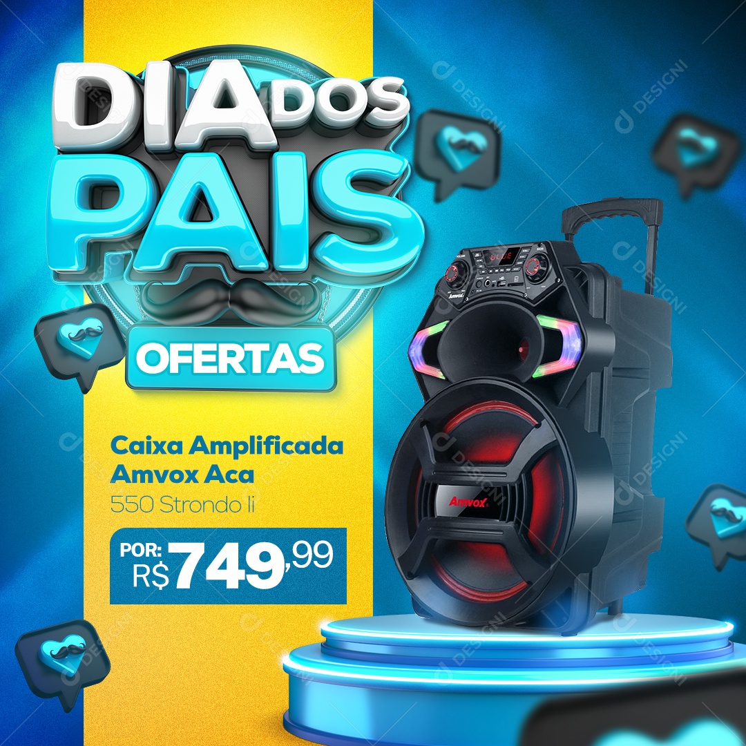 Dia dos Pais Social Media PSD Editável