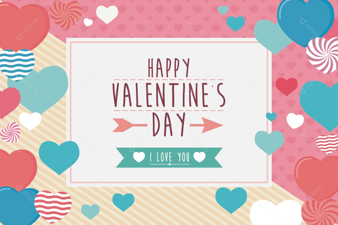 Banner Feliz Dia Dos Namorados Ilustração Vetor EPS