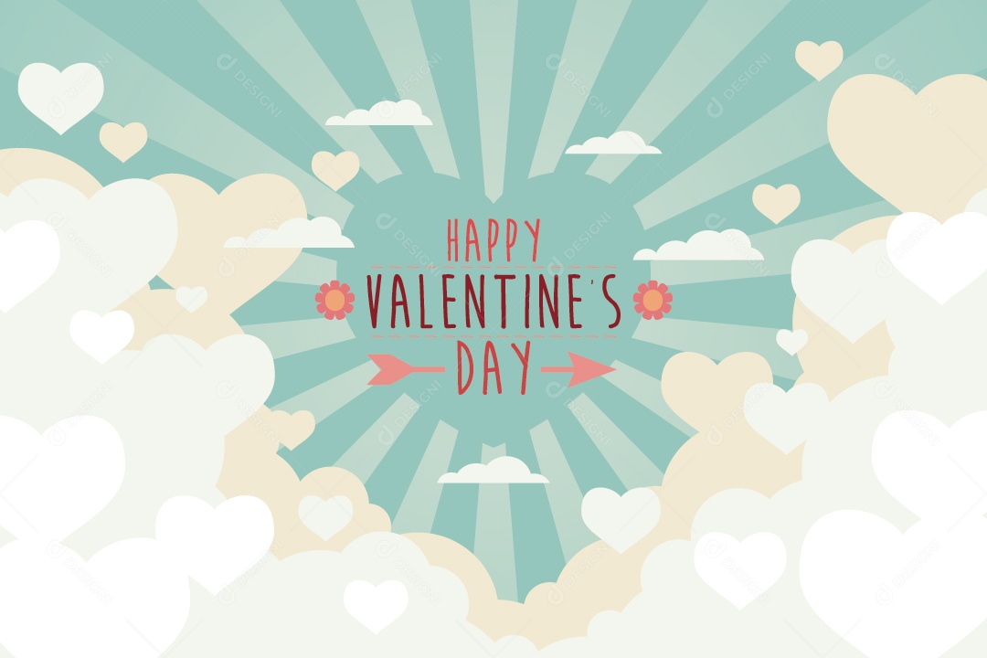 Decoração do Dia Dos Namorados Ilustração Vetor EPS