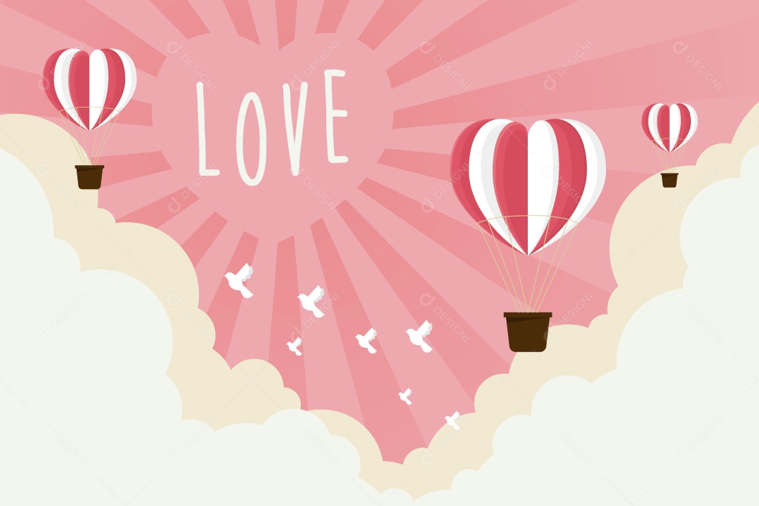 Decoração do Dia Dos Namorados Ilustração Vetor EPS