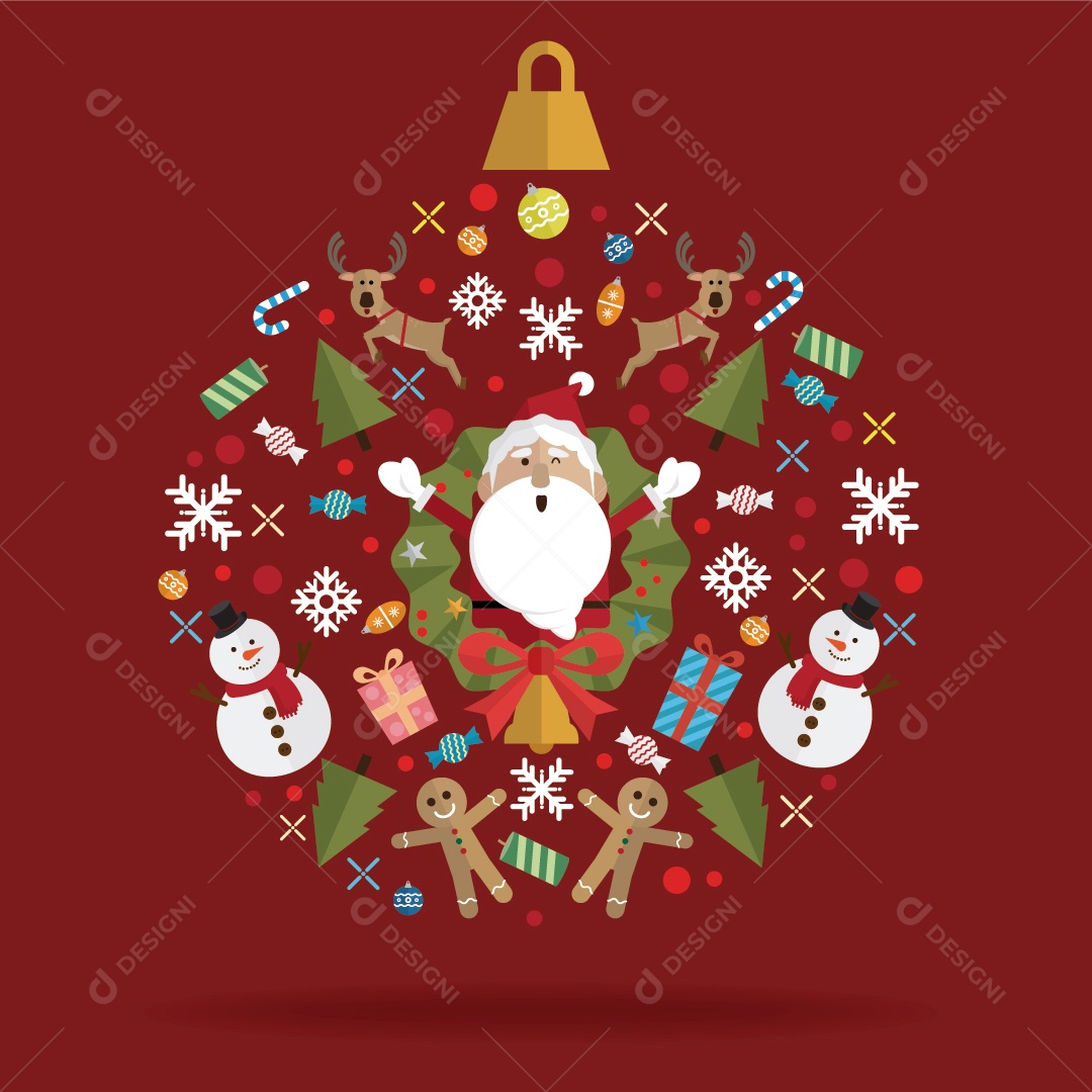 Ícone de Decoração de Natal Vetor EPS