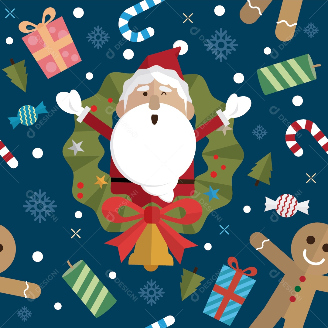 Plano de Fundo Padrão de Natal Vetor EPS