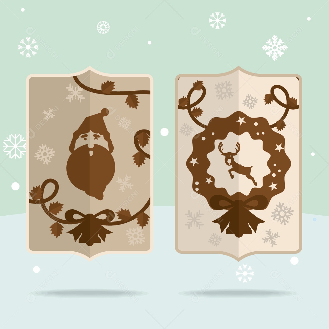 Cartão de Natal Fundo Azul Vetor EPS