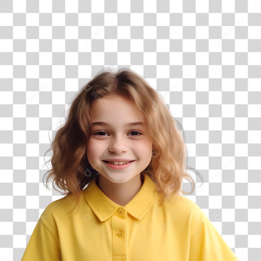 Garota Vestida com Blusa Amarela Julho Amarelo PNG Transparente