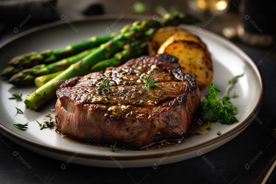 Suculento bife grelhado