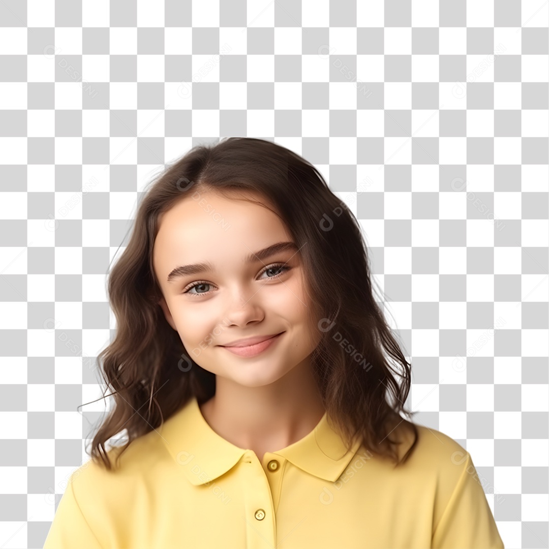 Mulher Vestida com Blusa Amarela Julho Amarelo PNG Transparente