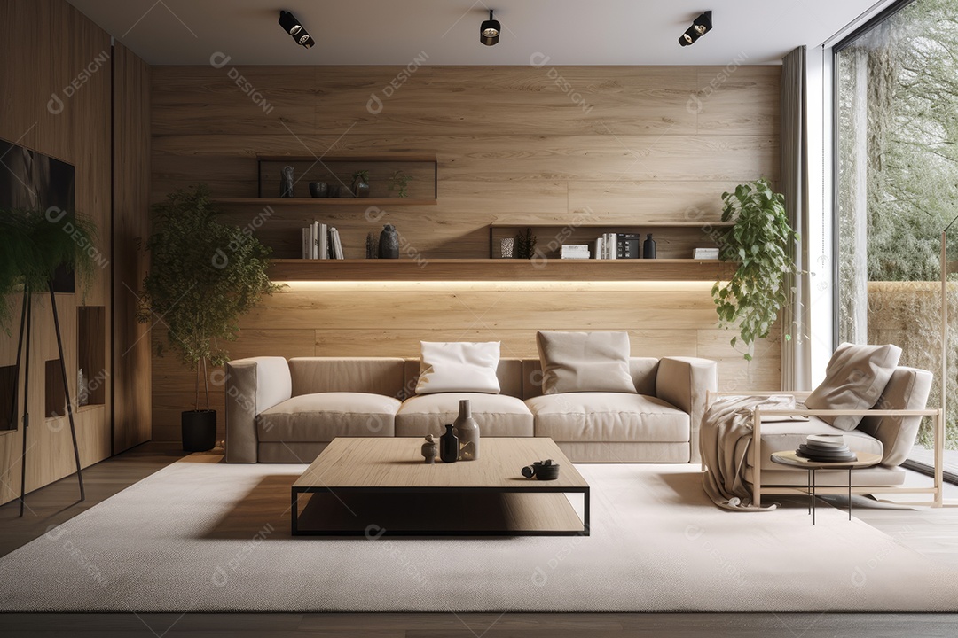 Sala de estar moderna: design clean, elegante e aconchegante