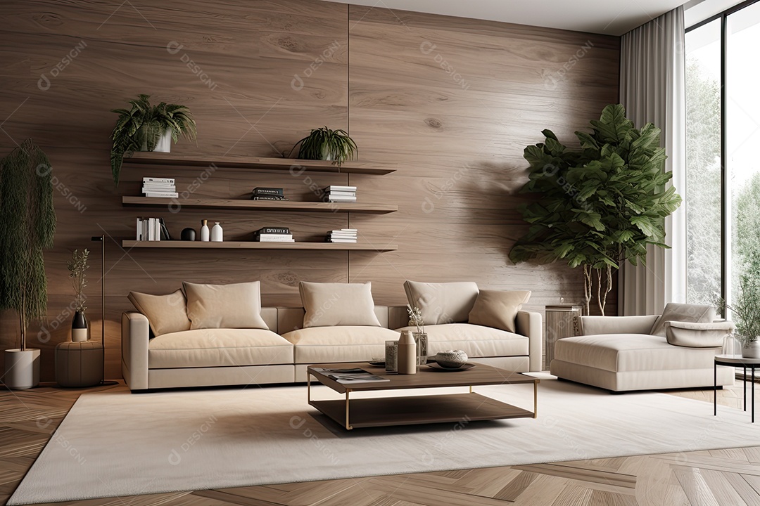 Sala de estar moderna: design clean, elegante e aconchegante