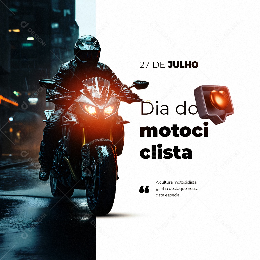 Dia Do Motociclista Ganha Destaque Nessa Data Especial Social Media PSD Editável