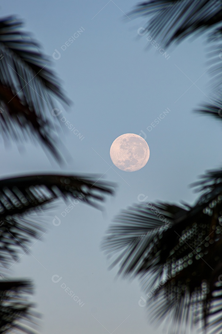 lua cheia no céu do Rio de Janeiro.
