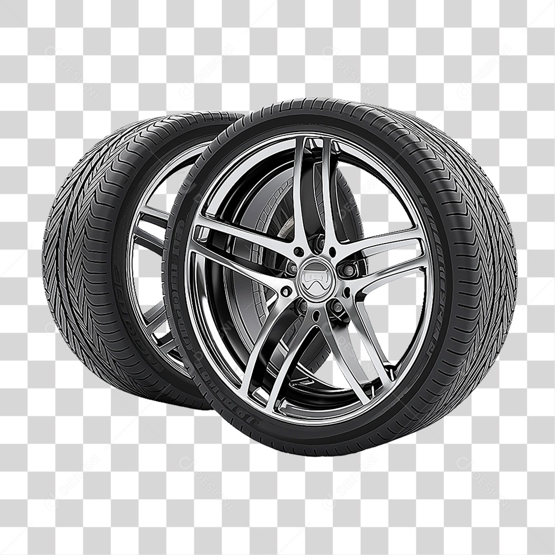 Rodas Pneus de Carro PNG Transparente
