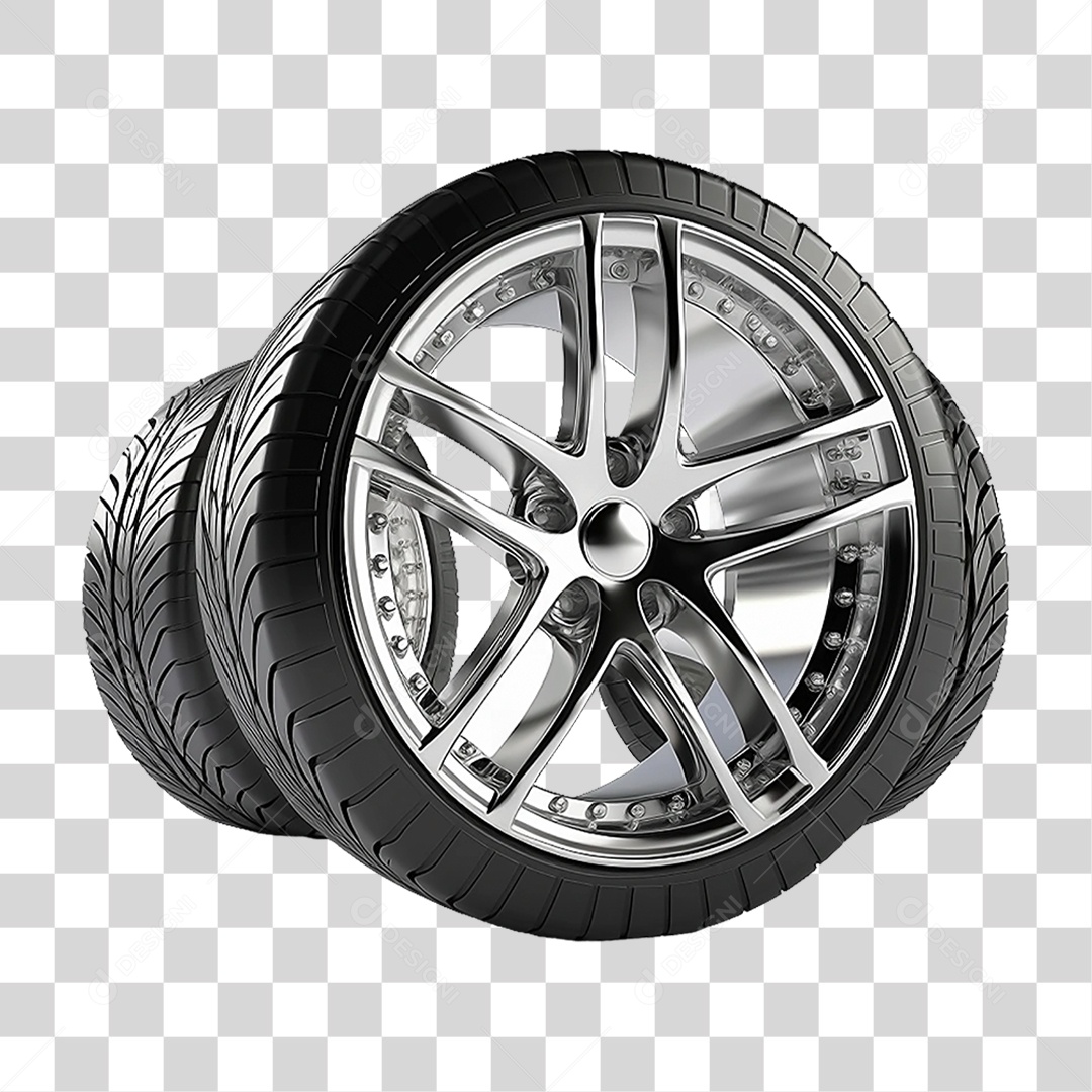 Rodas Pneus de Carro PNG Transparente