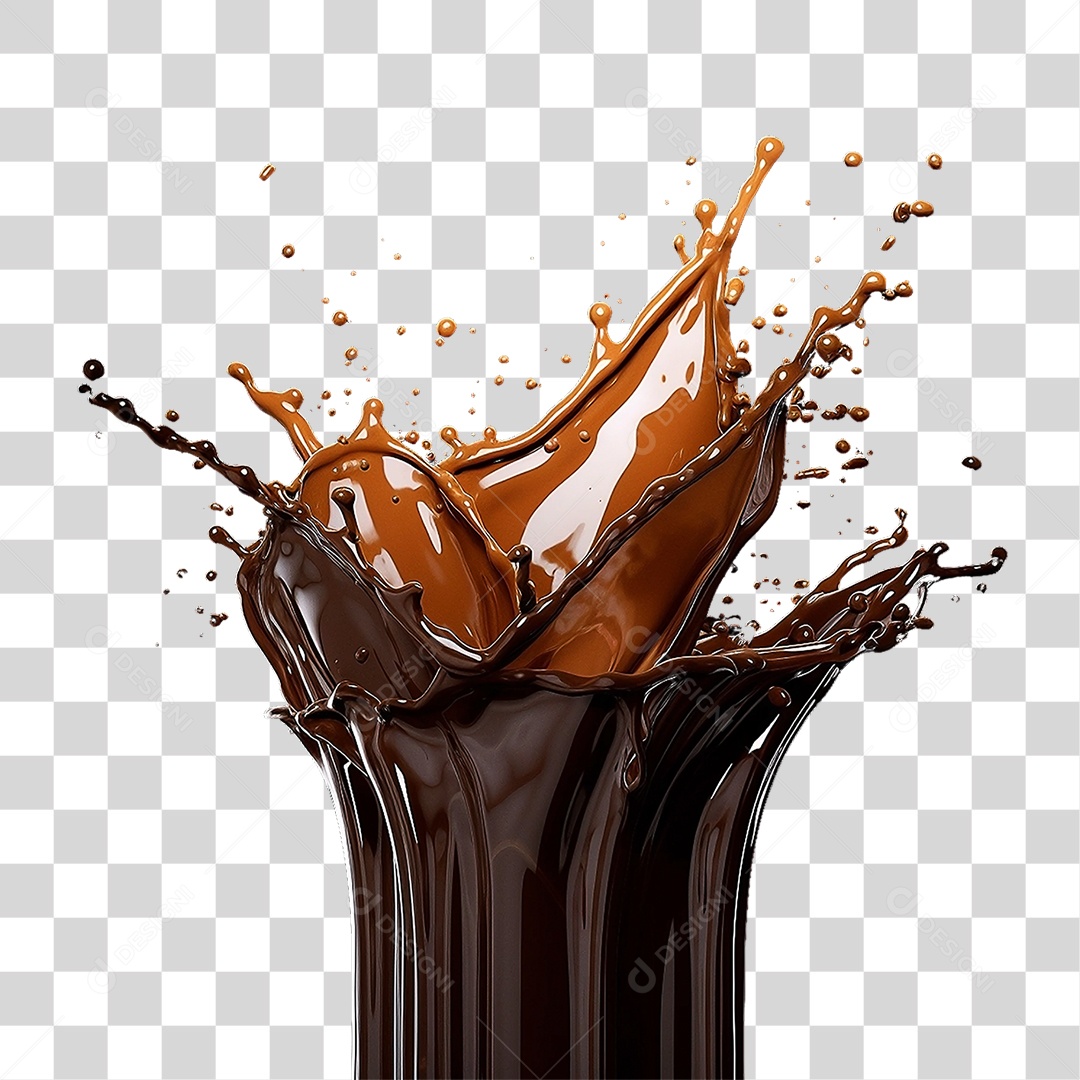 Splash de Chocolate PNG Transparente