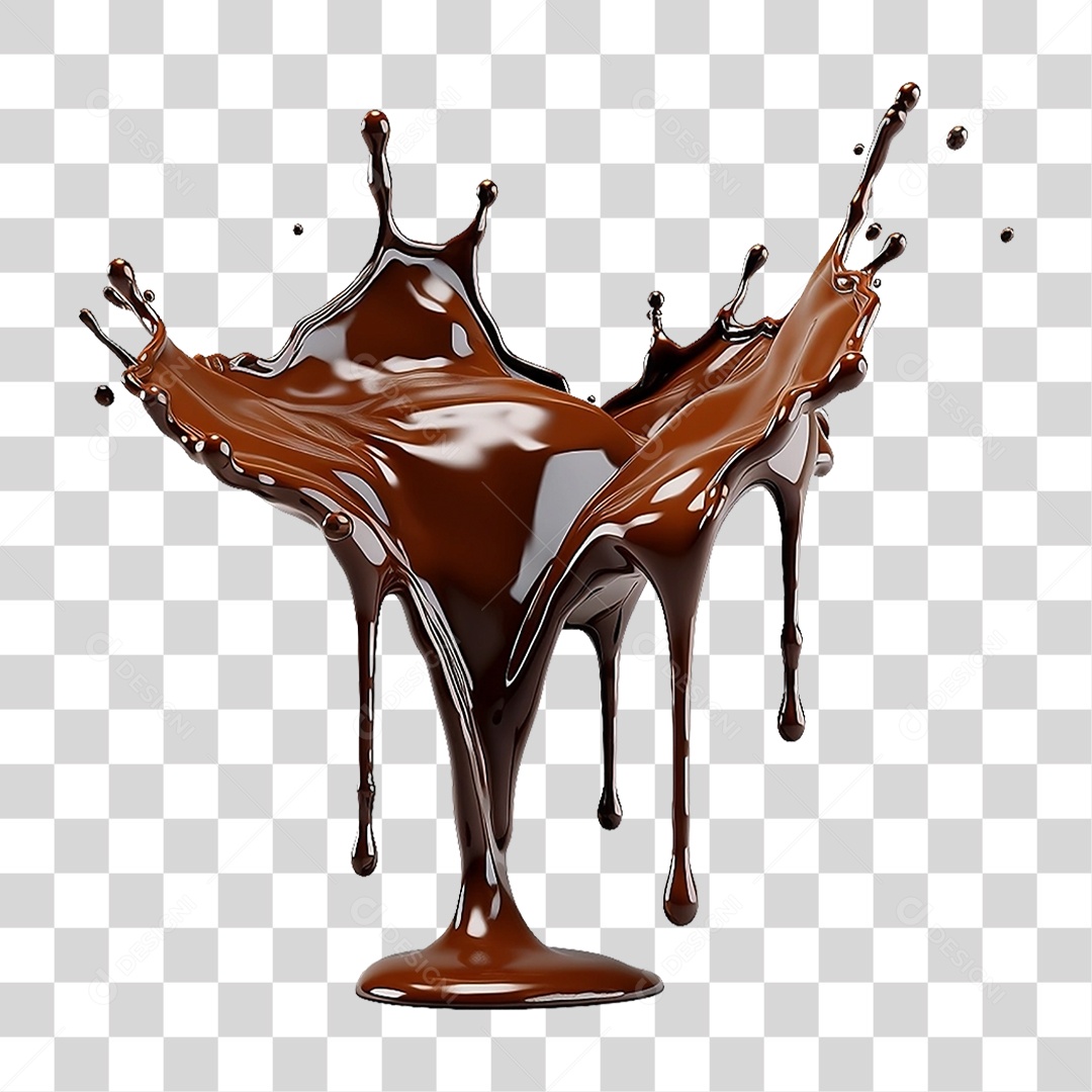 Splash de Chocolate PNG Transparente