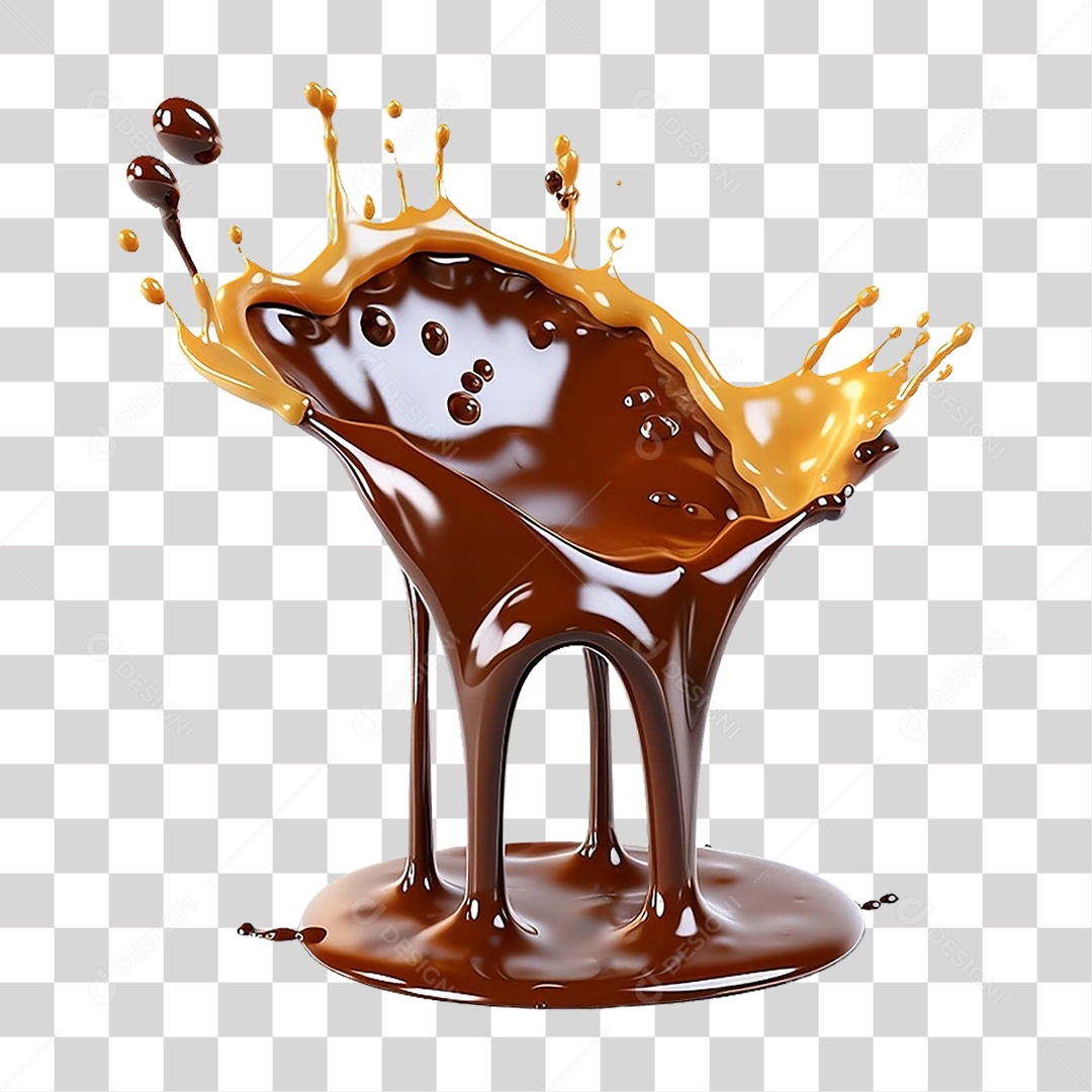 Splash de Chocolate PNG Transparente