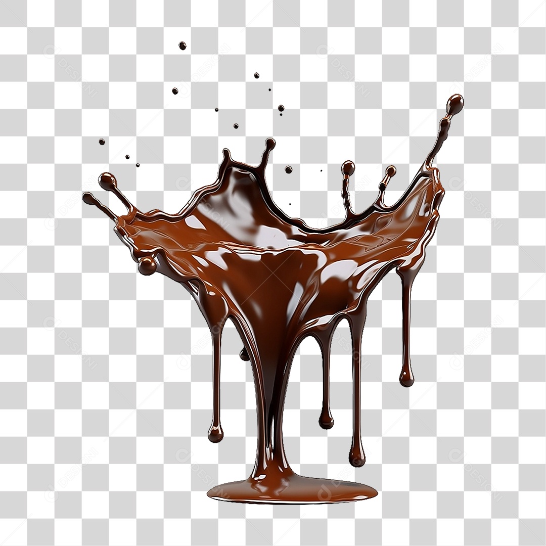Splash de Chocolate PNG Transparente