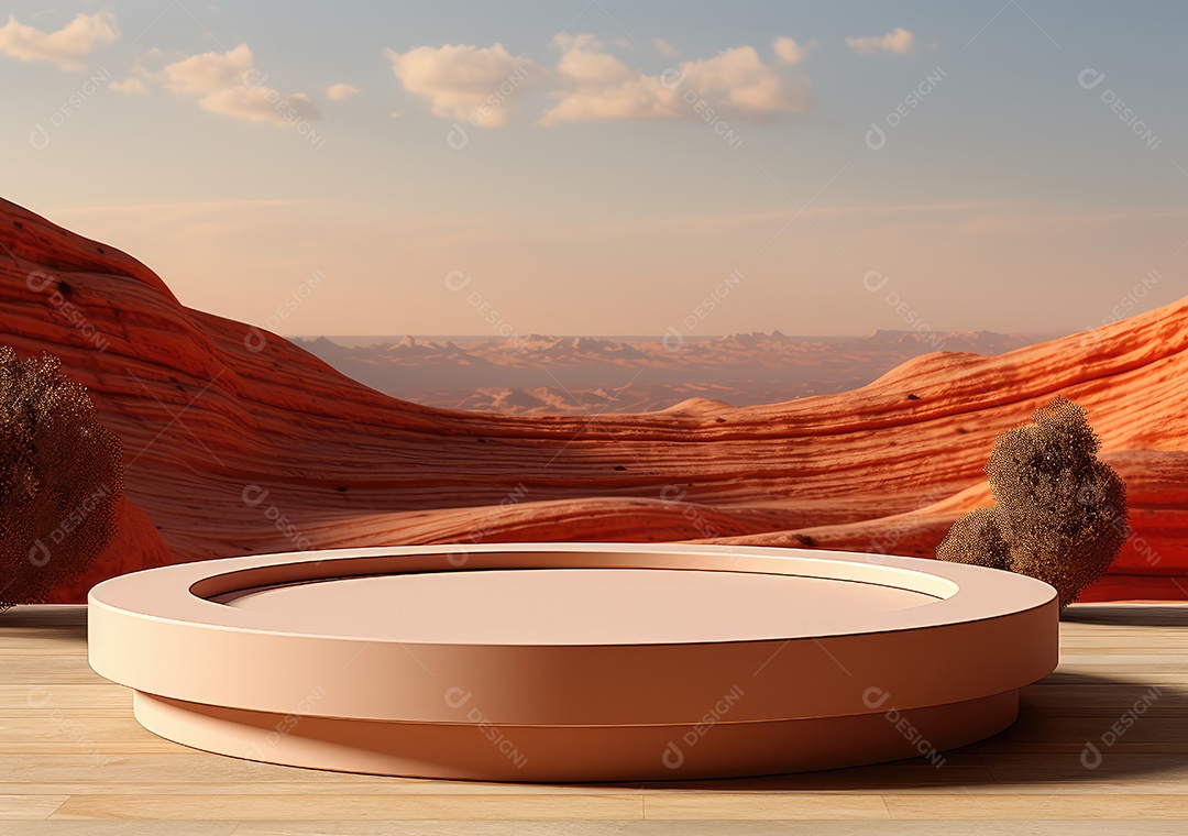 Forma de cilindro cortado com serra de madeira redonda em fundo bege abstrato