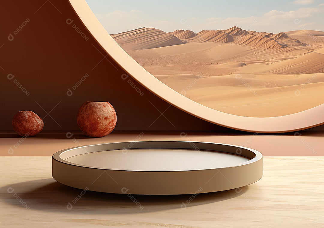 Forma de cilindro cortado com serra de madeira redonda em fundo bege abstrato