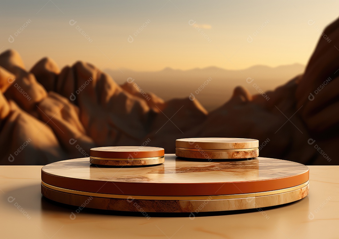Forma de cilindro cortado com serra de madeira redonda em fundo bege abstrato