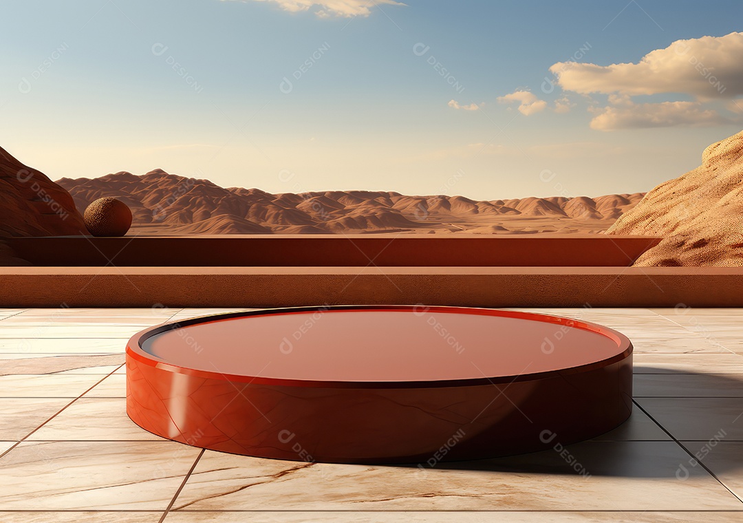 Forma de cilindro cortado com serra de madeira redonda em fundo bege abstrato